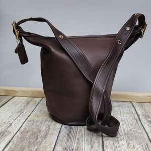 Coach Vintage Helen Legacy 9953 Leather Crossbody Bucket in brown